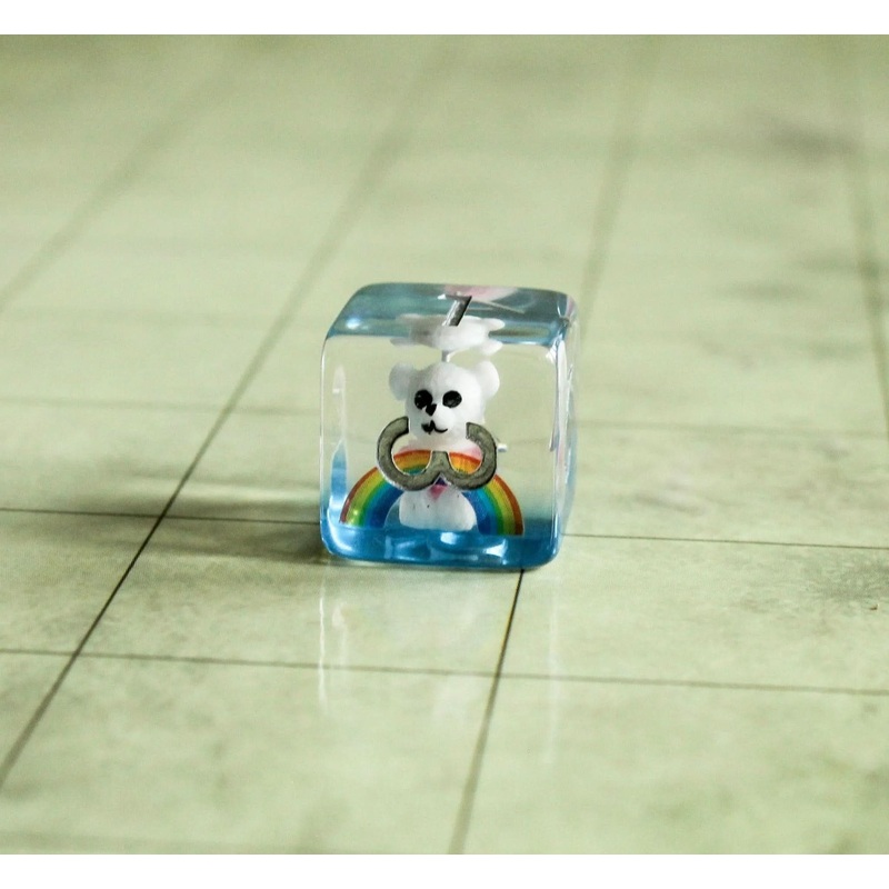 Rainbow Bear Clear dice