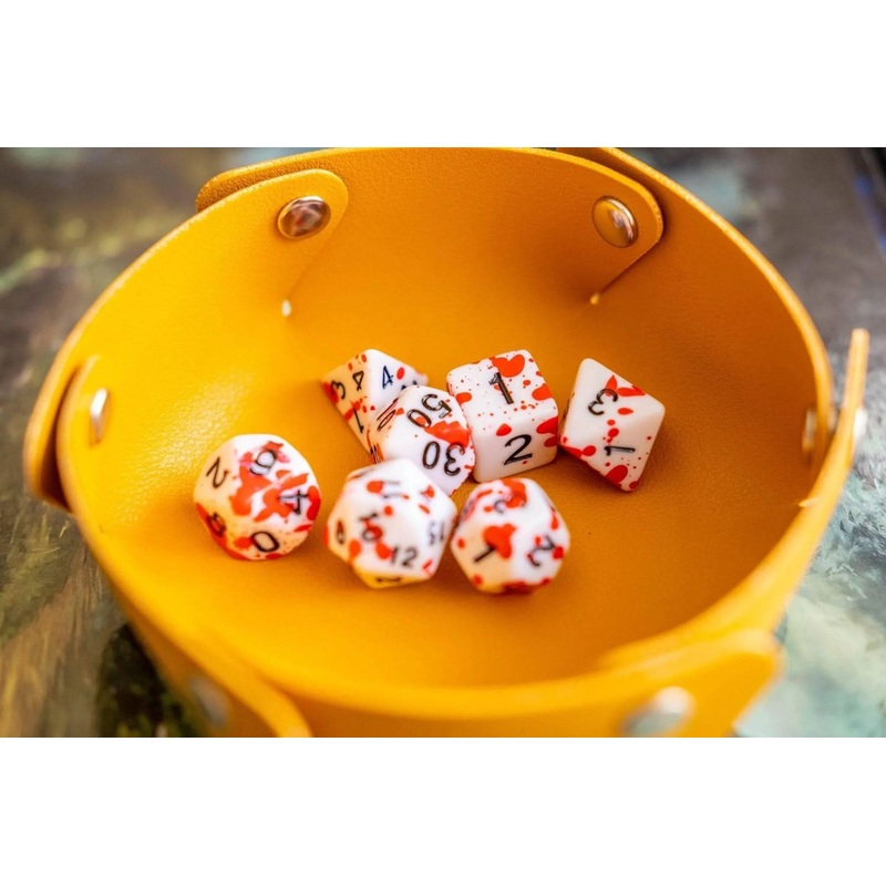Red Splatter Dice Set