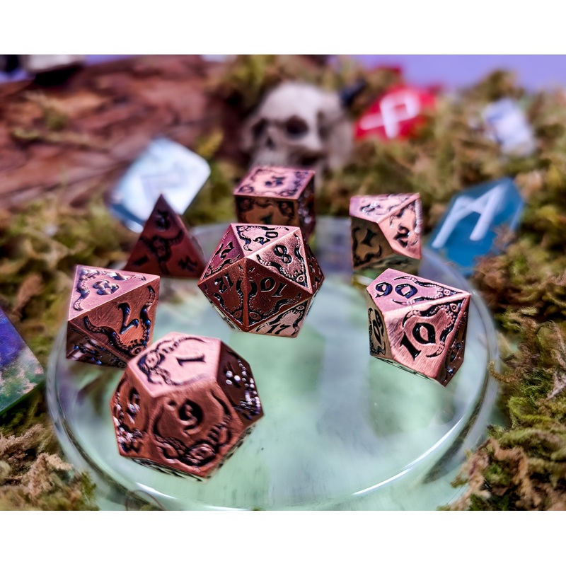 Relics of The Deep | Metal Eldritch dice set