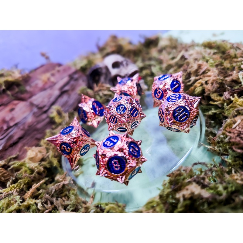Thorns of the Blue Rose | Metal Caltrop Dice Set