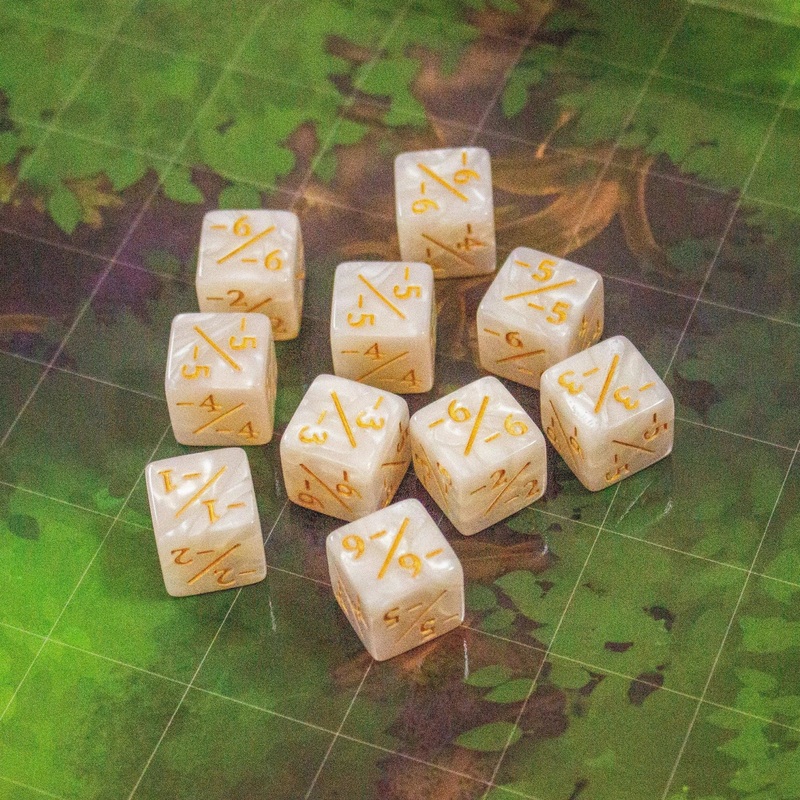 White Marbled Counter Dice