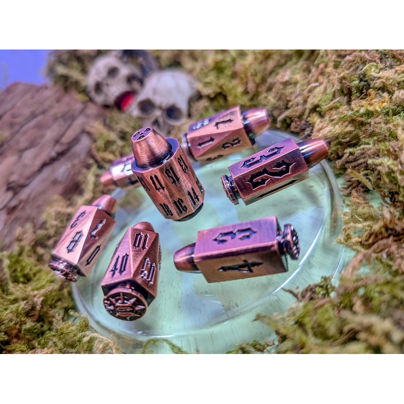 Deadeye's Dice | Metal Bullet Hell Dice Set