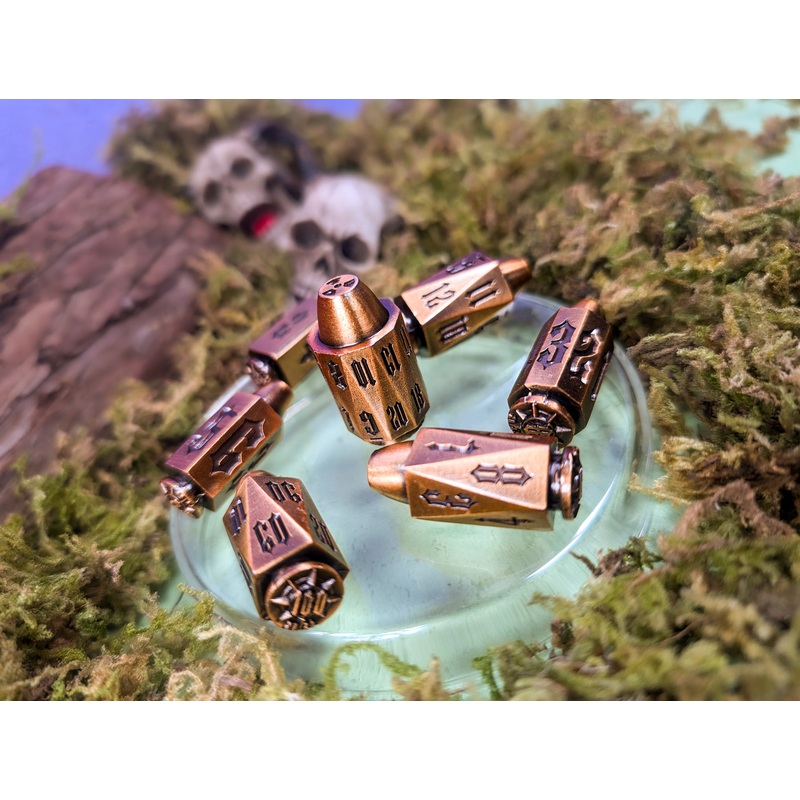 Gunslinger's Gambit - Metal Bullet Hell Dice Set