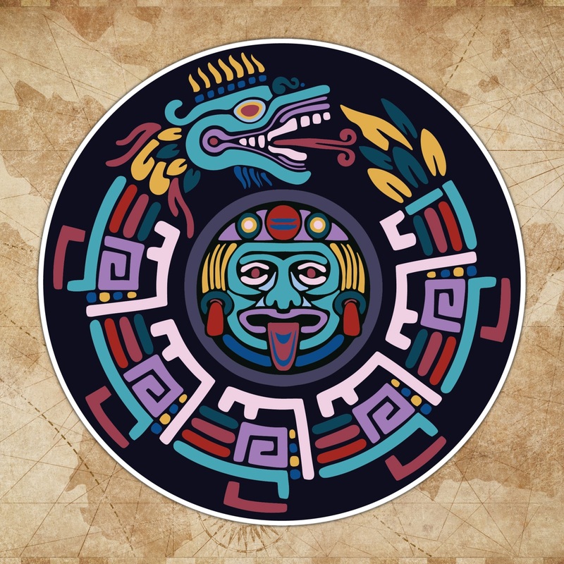 Aztec Sticker  Dice Around the World Collection