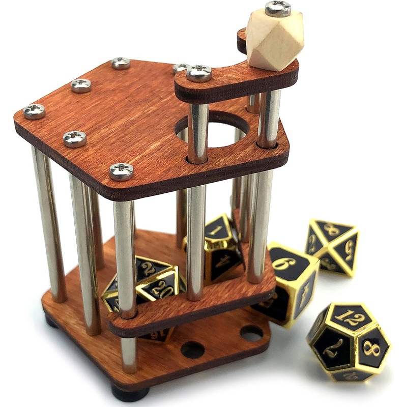 C4Labs DND Dice Jail | Metal Bars | Cage for Bad Dice | Prison | Fits Full Set of Dice