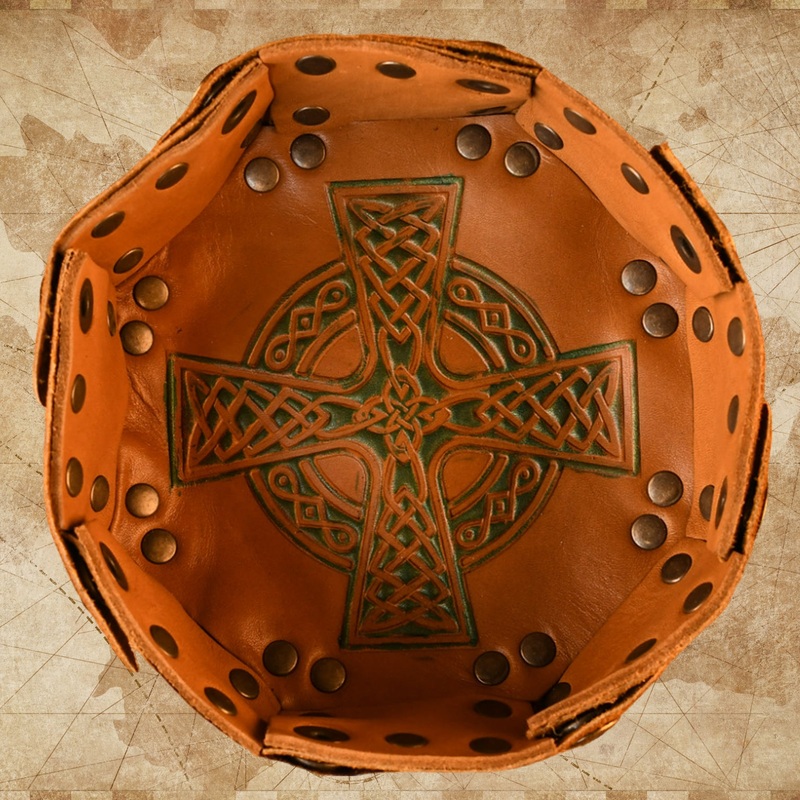 Celtic Leather Dice Tray  Dice Around the World Collection