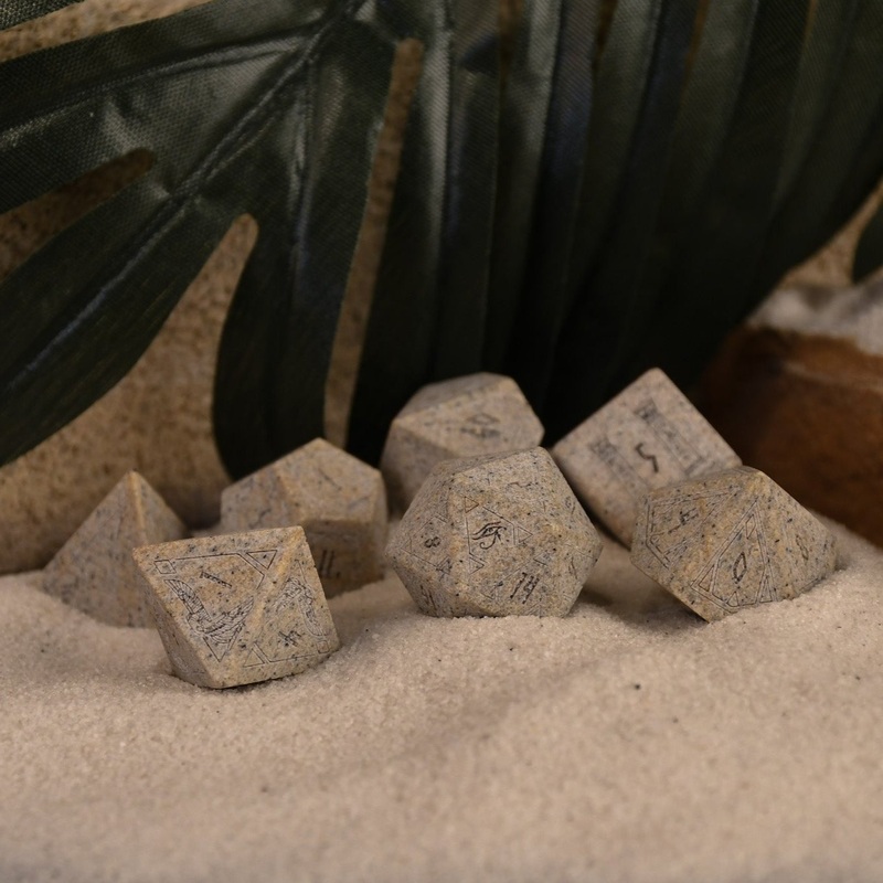 Egyptian Limestone Stone Dice Set - Dice Around the World Collection