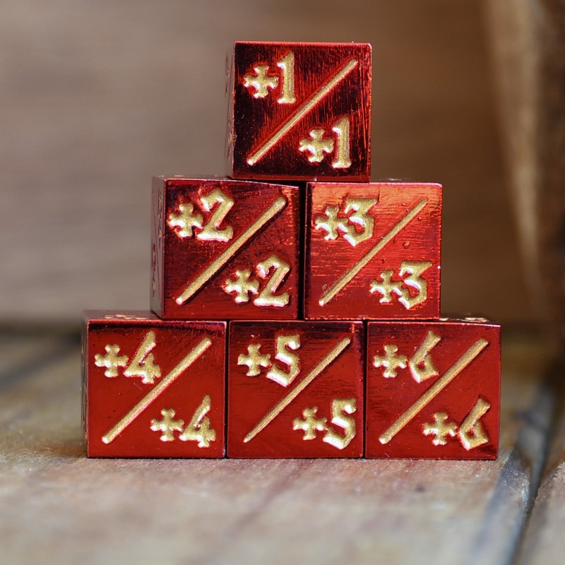 -1/-1 Counter Dice- Red, 6ct.