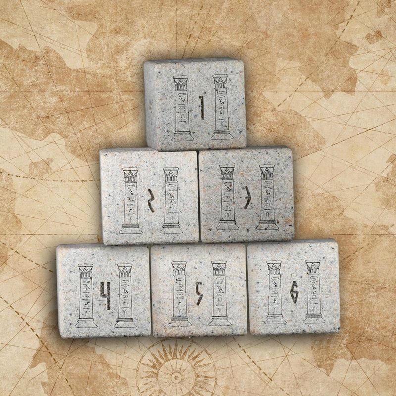 Egyptian Limestone Stone D6 Set - Dice Around the World Collection