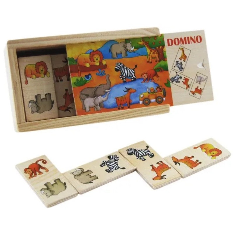 Elka - Wooden Picture Domino JUNGLE ANIMALS