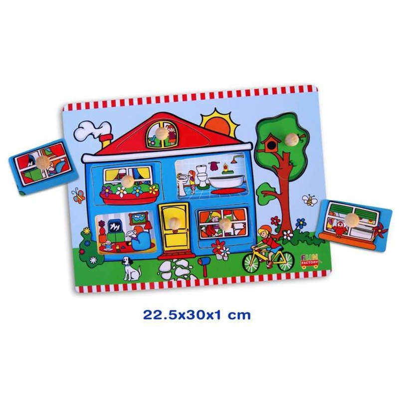 Fun Factory - Wooden Puzzle with Knobs - Cottage