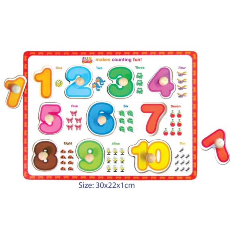 Fun Factory - Wooden Puzzle with Knobs - Numbers