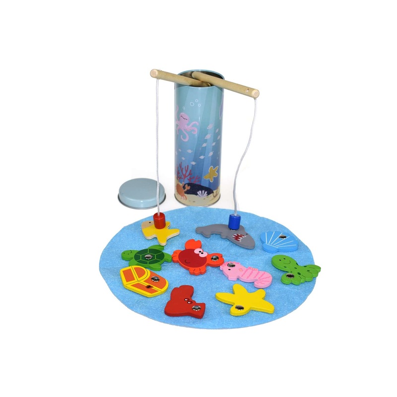 Magnetic Fishing Game Set in a Tin