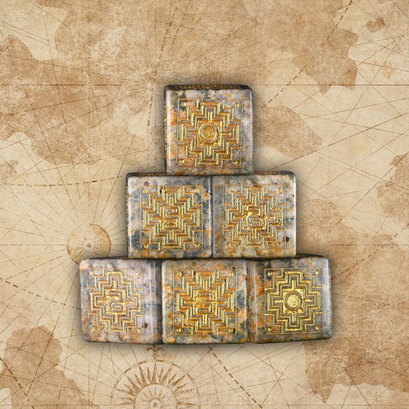 Peruvian Leopard Jasper Stone D6 Set - Dice Around the World Collection