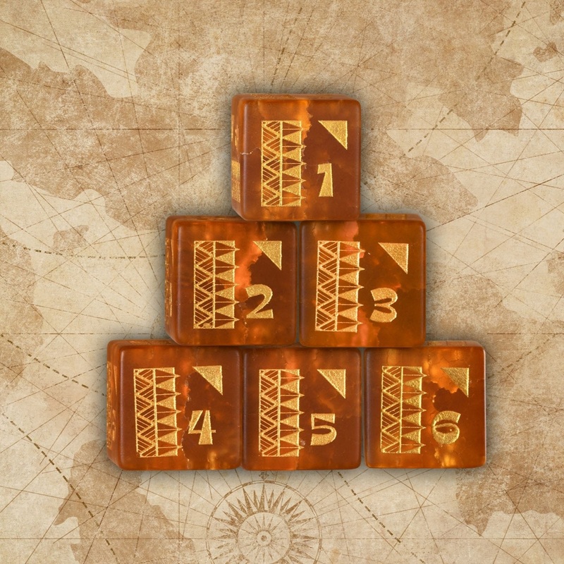 Polynesian Lava Glass D6 Set - Dice Around the World