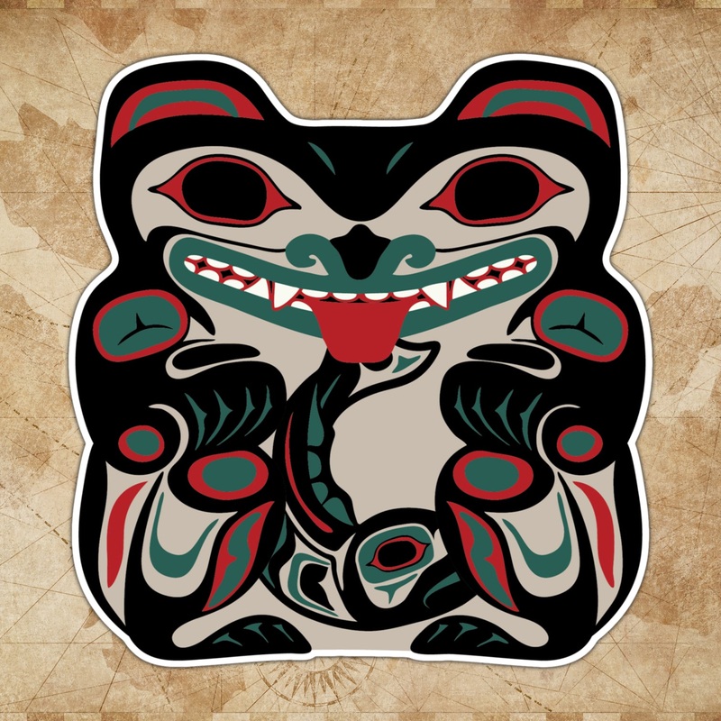 Tlingit Sticker - Dice Around the World Collection