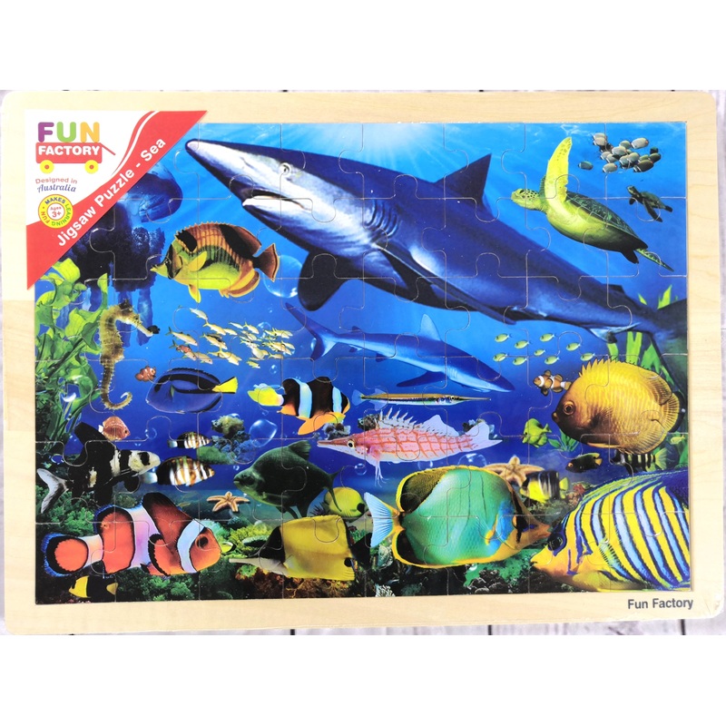 48 Pcs Large Wooden SEA LIFE Jigsaw Puzzle (ORT34402)