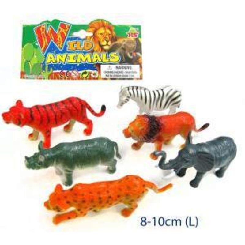 6 Pcs Plastic Animals - WILD