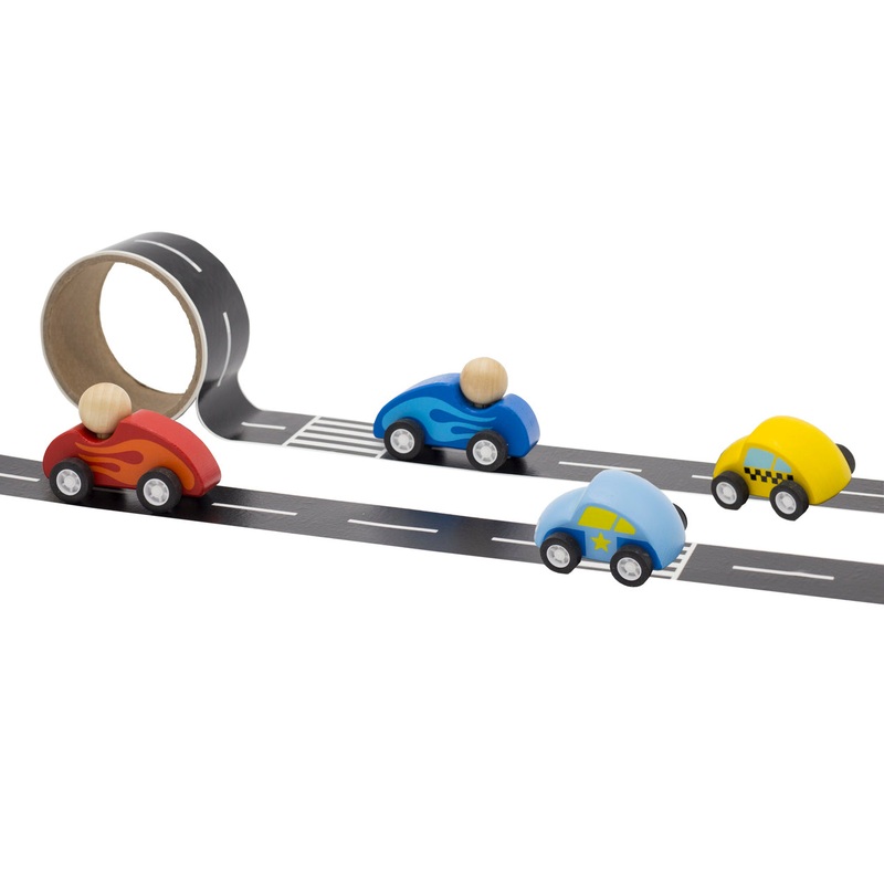 8m Road Track Tape with 1 Wooden Car