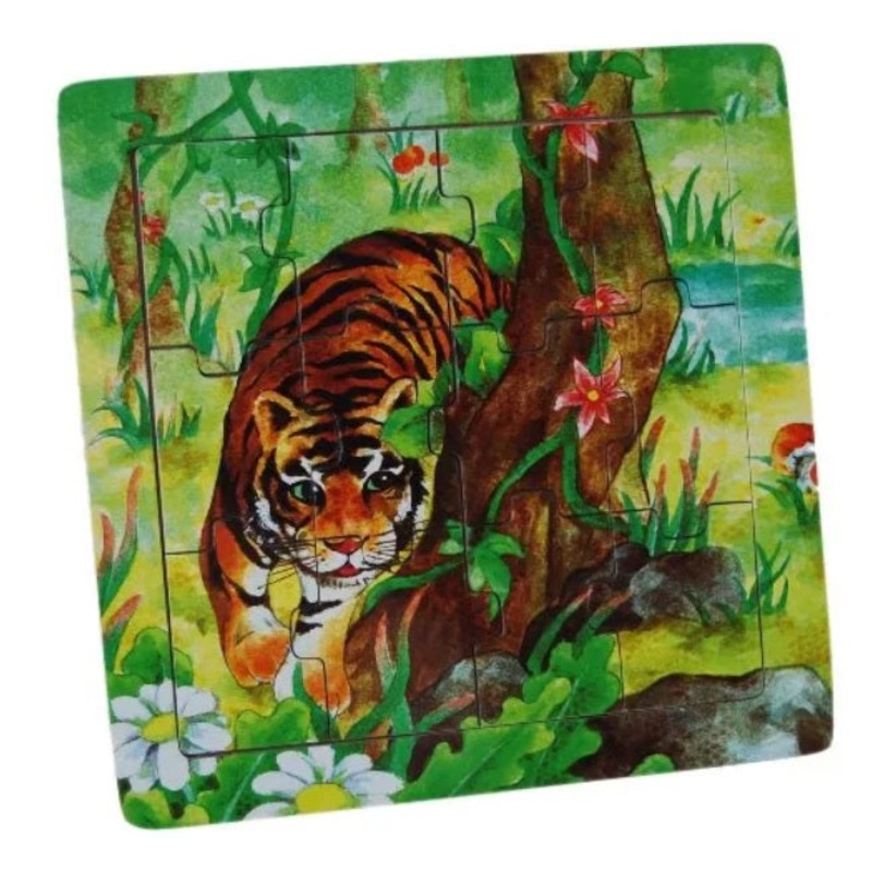 Elka - 12 Pcs Wooden TIGER Jigsaw Puzzle