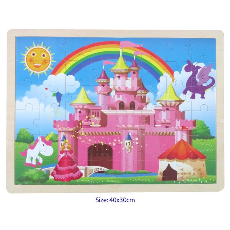 Fun Factory - 48 Pcs Wooden CASTLE Jigsaw Puzzle
