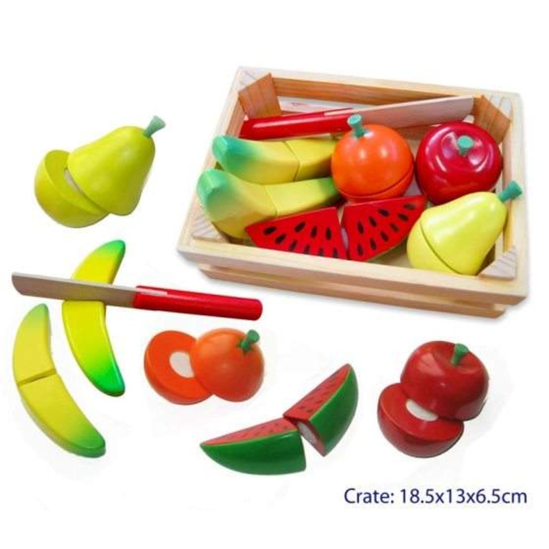 Fun Factory - Wooden Cutting Fruit Crate with Knife