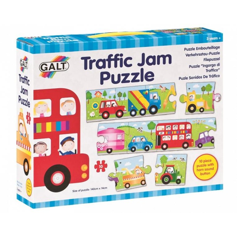 Galt - 10 PcsTraffic Jam Puzzle with Horn Sound Button