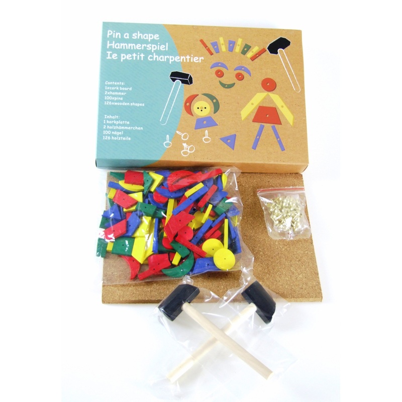 Kaper Kidz - Tap a Shape with Hammer Nails and Wooden Shapes