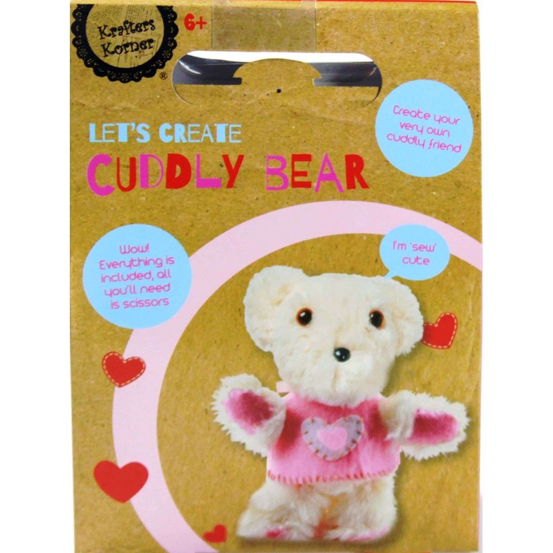 Krafters Korner DIY Craft Kit - LET'S CREATE CUDDLY BEAR