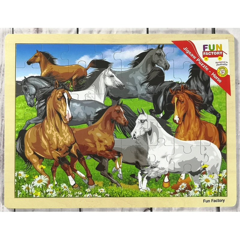 48 Pcs Large Wooden HORSE Jigsaw Puzzle