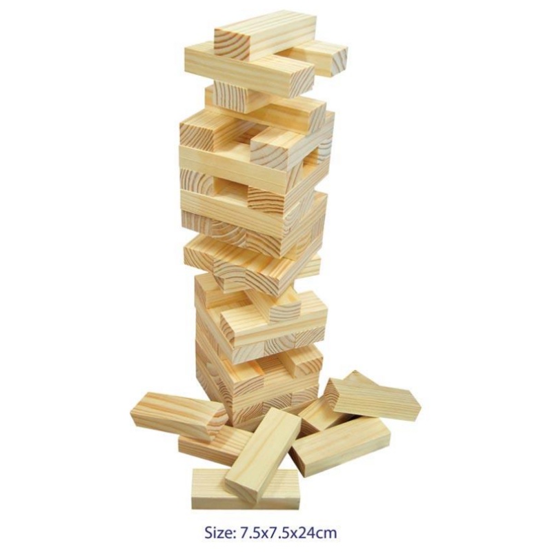 48 Pcs Wooden Tumble Tower