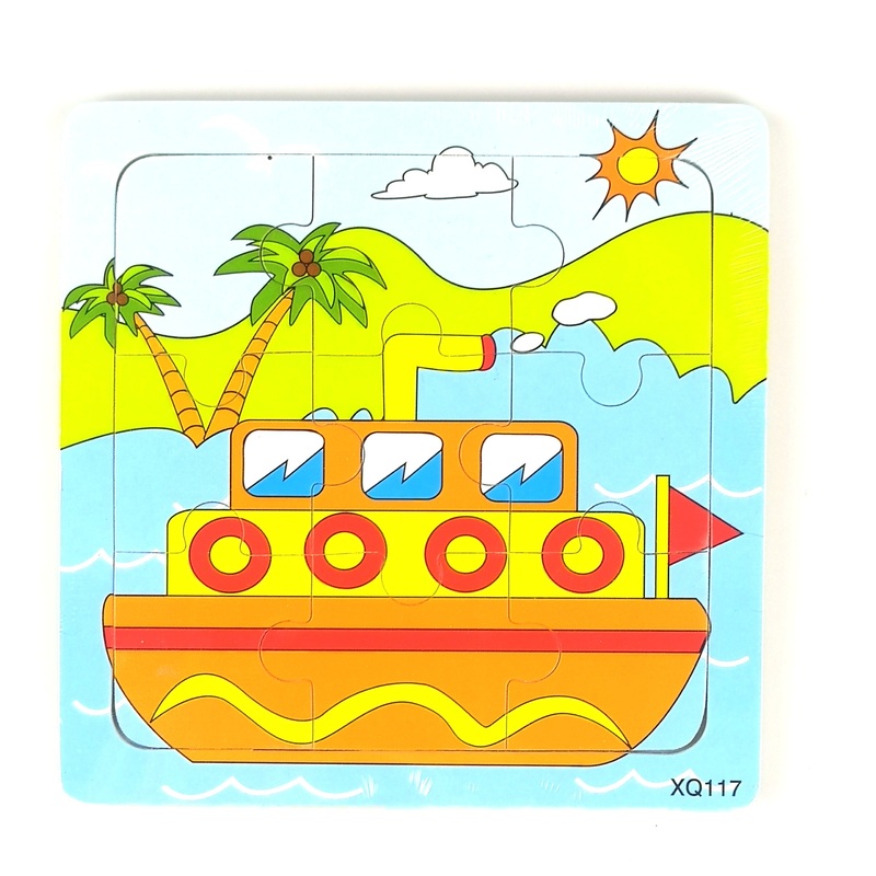 9 Pcs Wooden Ship Jigsaw Puzzle (XQ117)