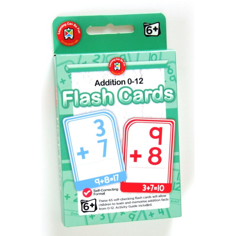 Addition 0-12 Flash Cards