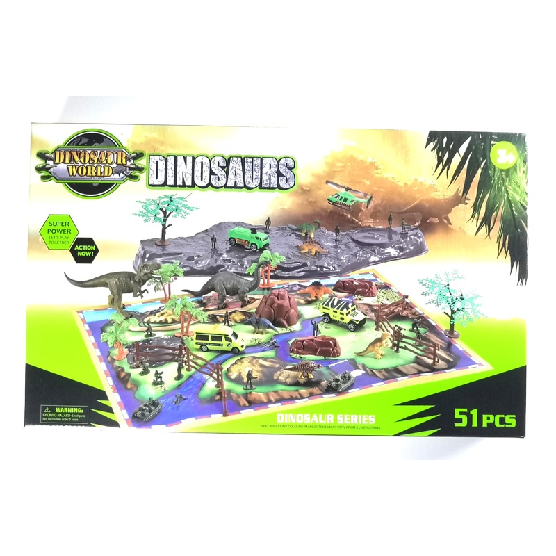 Dinosaur World - 51 pcs Dinosaurs Playset