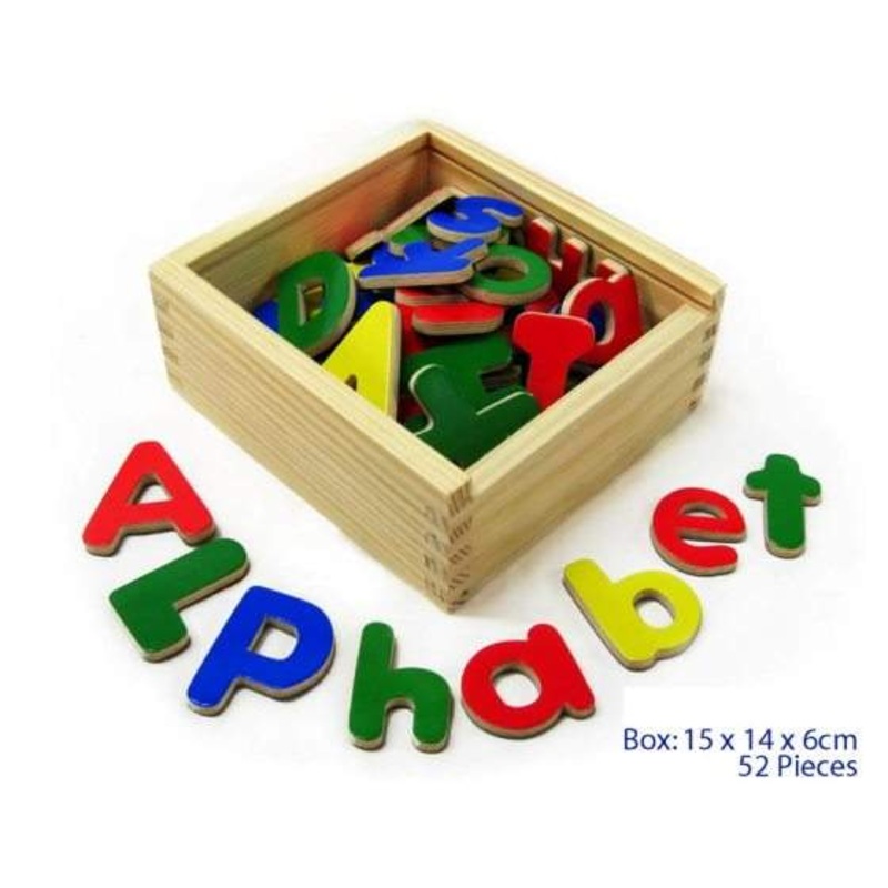 Fun Factory - 52 Pcs Wooden Magnetic Alphabet