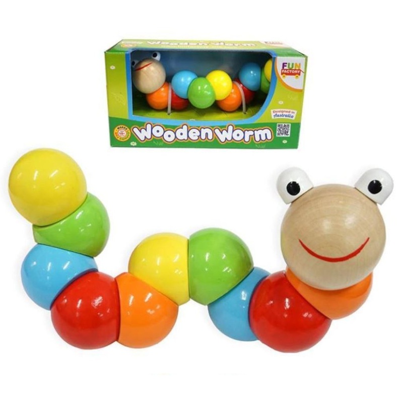 Fun Factory Jointed Wooden Worm 25 cm