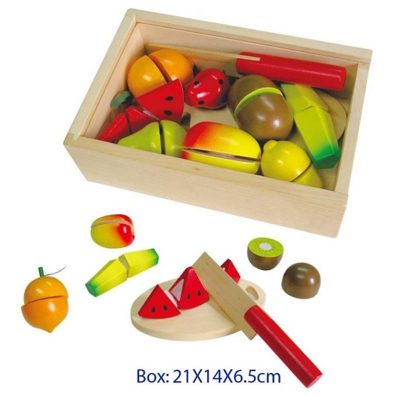 Fun Factory - Wooden Cutting Fruit Box with Lid and Knife
