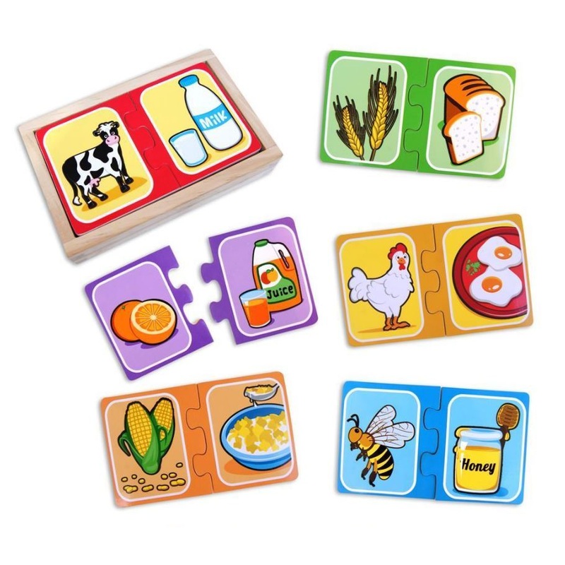 Fun Factory -Wooden Make a Pair Puzzle Set