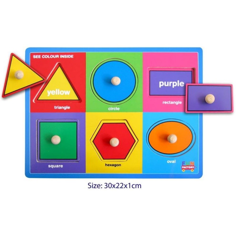Fun Factory - Wooden Puzzle with Knobs - Shapes