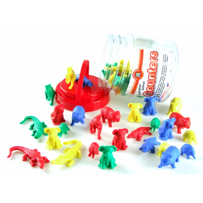 Learning Can Be Fun Australian Animal Counters - Jar of 48