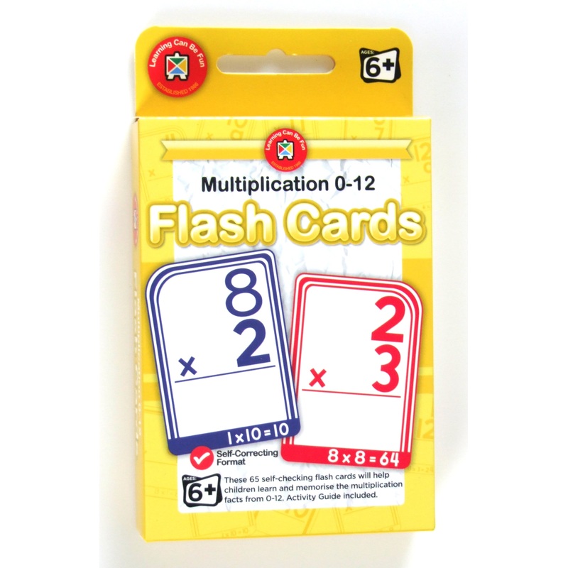 Multiplication 0-12 Flash Cards