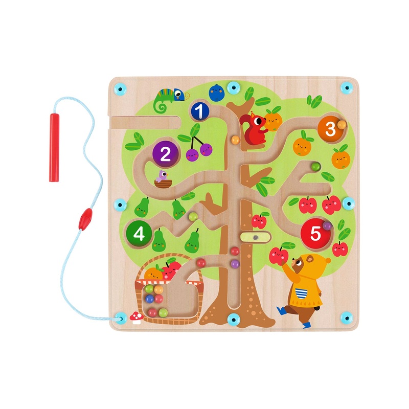 Tooky Toy - Counting Fruit Magnetic Maze Tree