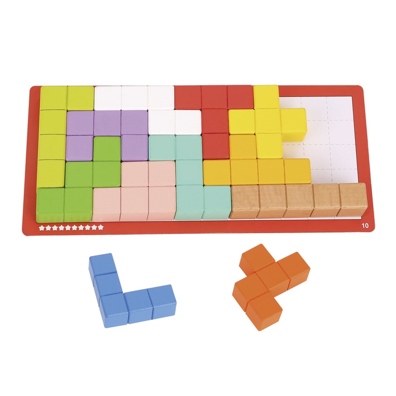 Tooky Toy - Wooden Puzzle Cubes (23 Pcs)