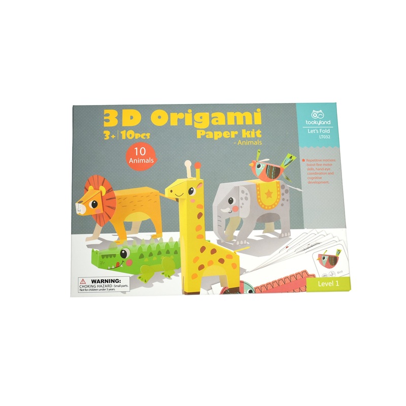 Tookyland 3D Origami Paper Kit - Animals (10Pcs)
