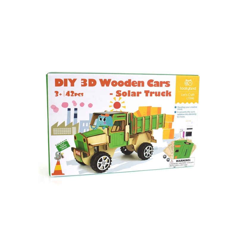 Tookyland -  DIY 42 pcs 3D Wooden Solar Truck