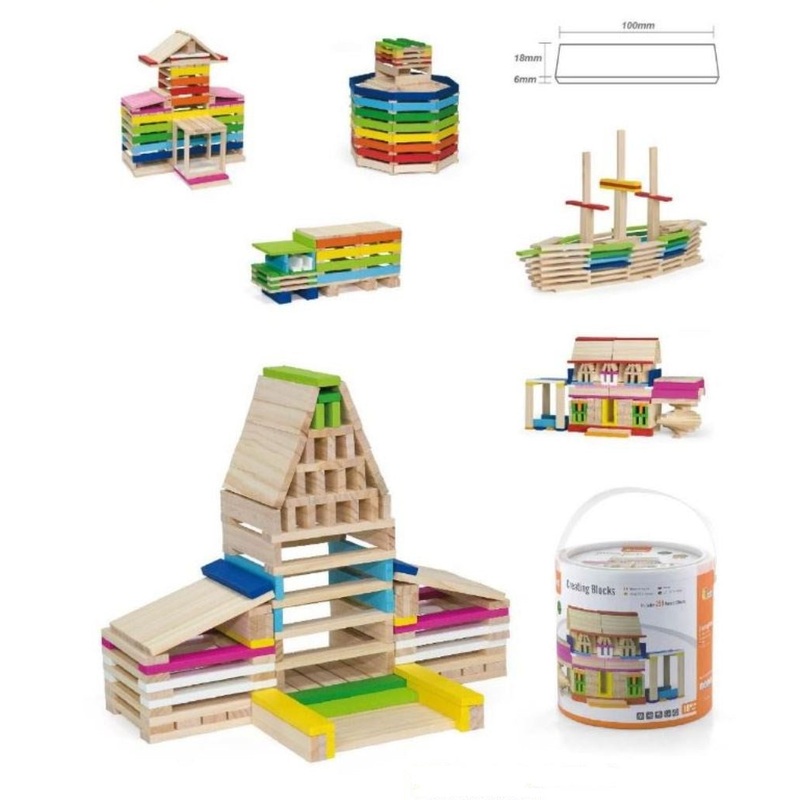 Viga 250 pcs Wooden Building/Creative Blocks