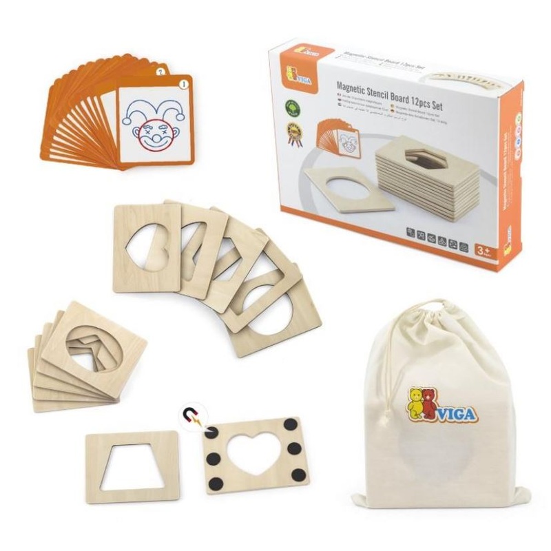 Viga Magnetic Stencil Board - 12 pcs Set