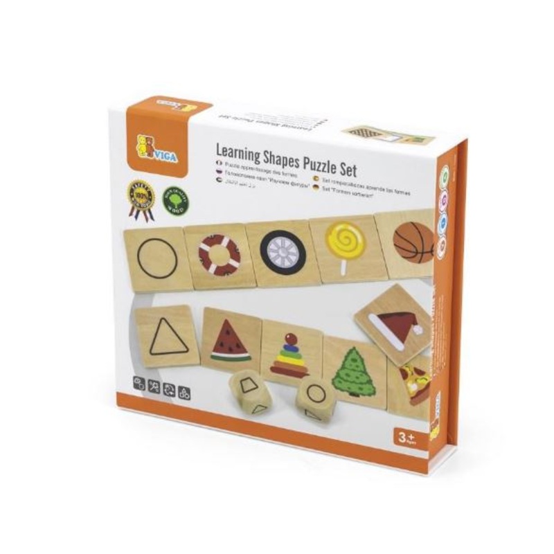 Viga Wooden Learning Shapes Puzzle Set