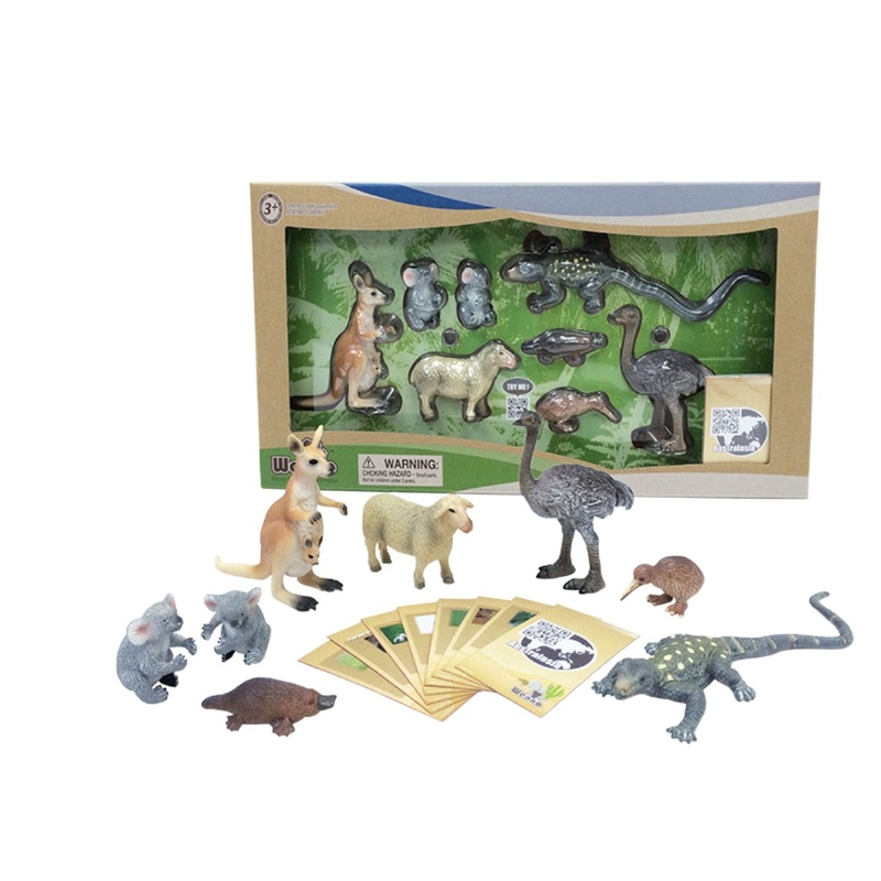 Wenno 8 Pcs Animal Figurines -Australian Animals with Kiwi