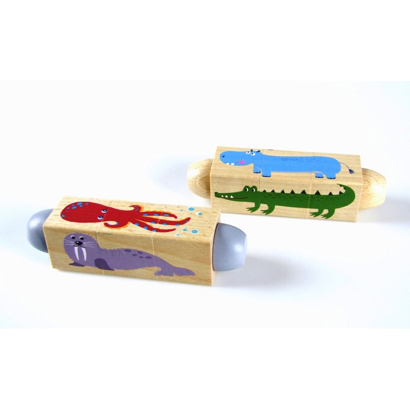 Wooden Twist Puzzle Blocks
